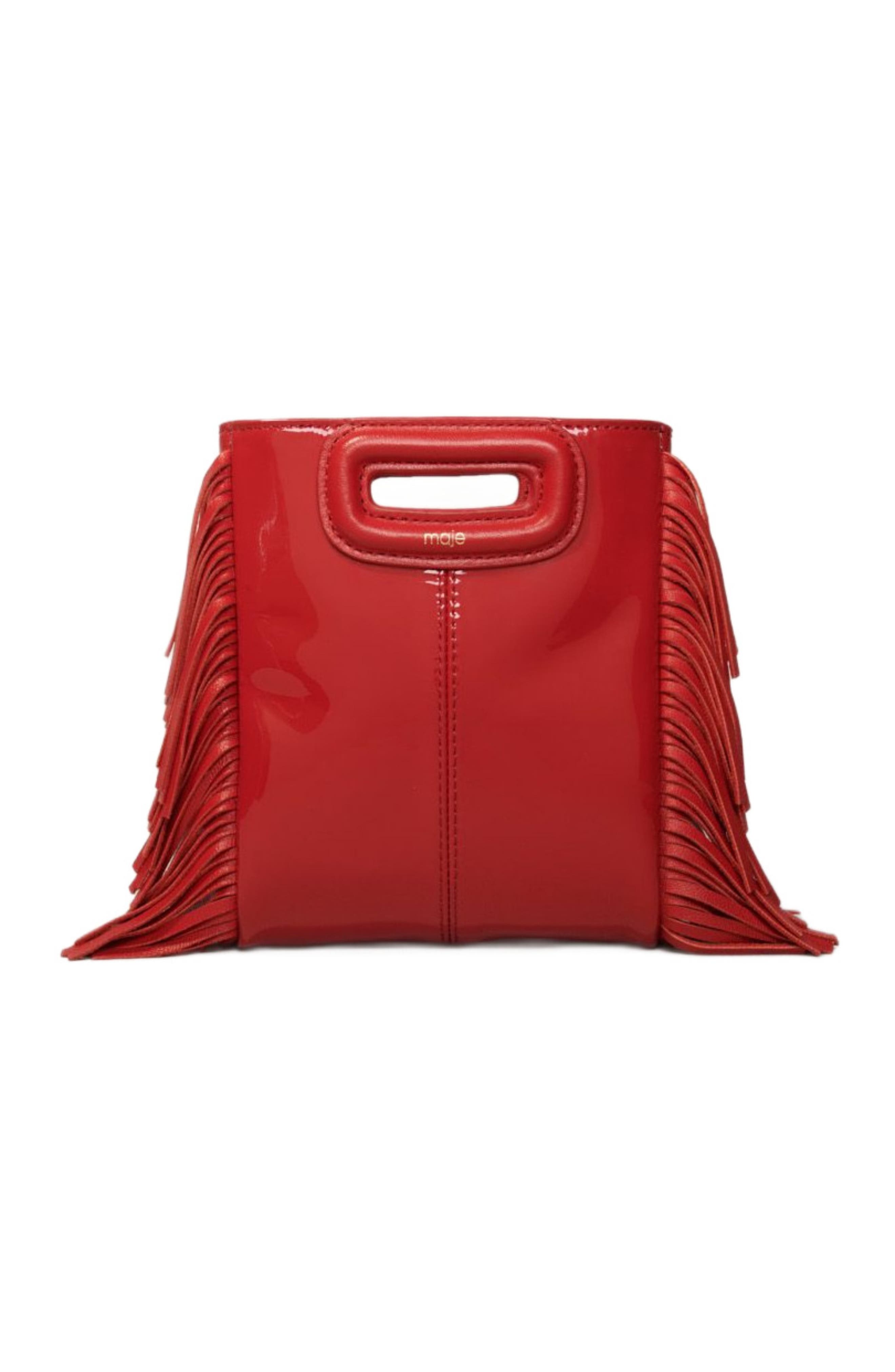 maje Smooth leather mini M bag, Main, color, 