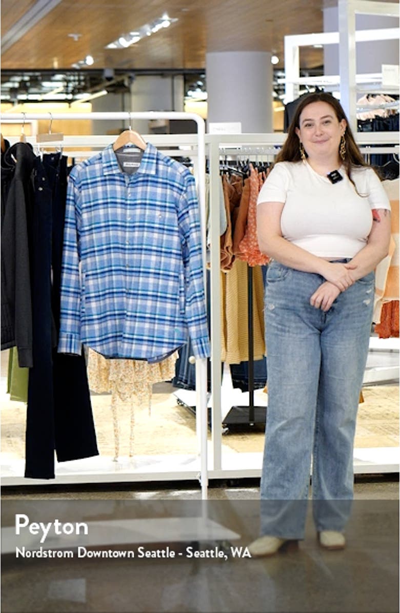 Leid Back Plaid Flannel Shirt Jacket, sales video thumbnail