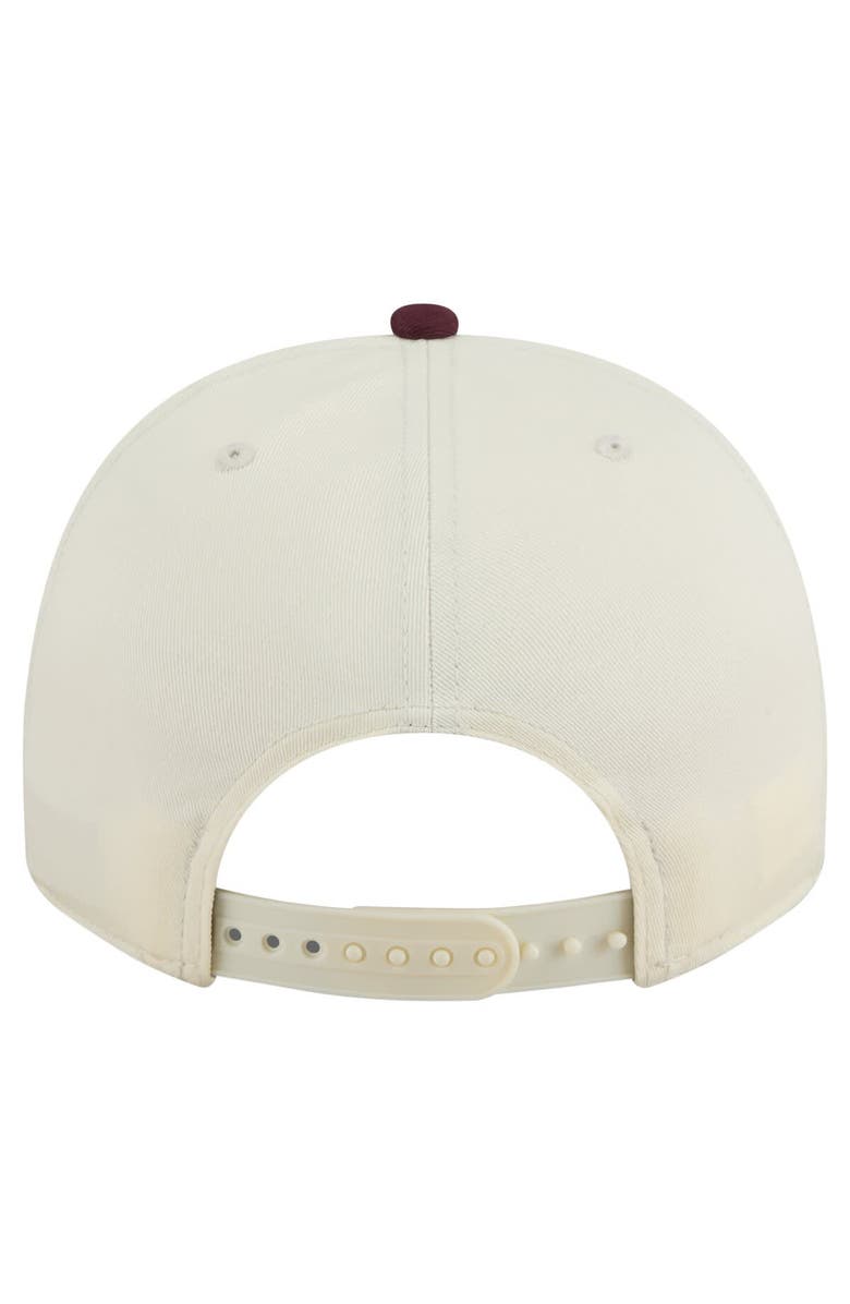 New Era Men's New Era Cream/Maroon Virginia Tech Hokies Vintage Chainstitch 9FIFTY A-Frame Snapback Hat, Alternate, color, Cream