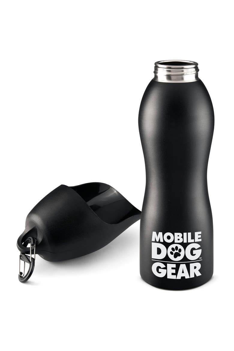 Stainless Steel Dog Water Bottle, Main, color, Black