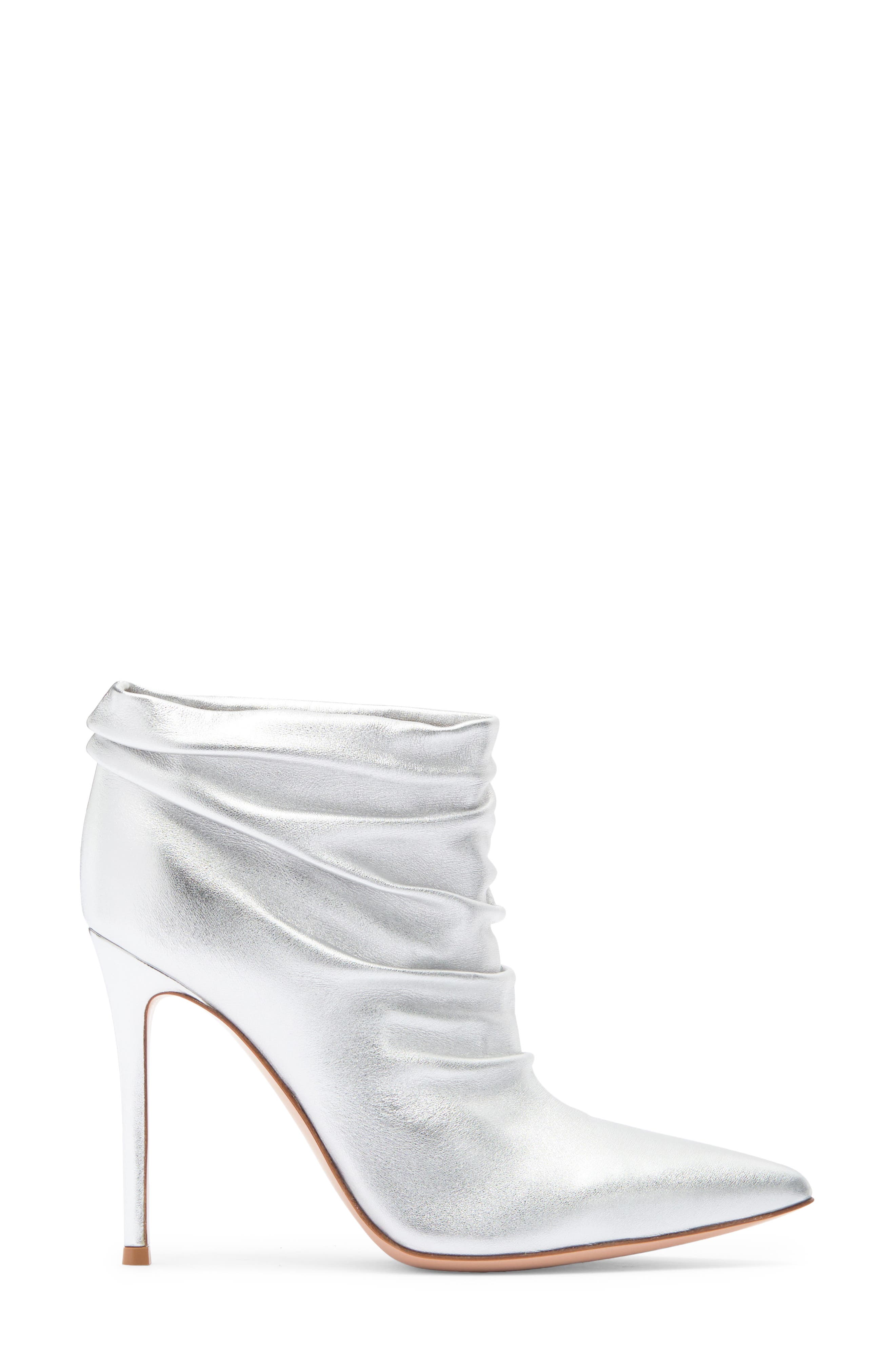 Gianvito Rossi Metallic Leather Ankle Bootie, Alternate, color, 