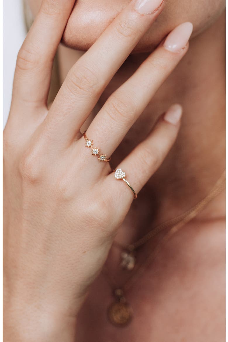 North Star Trio Ring, Alternate, color, CLEAR