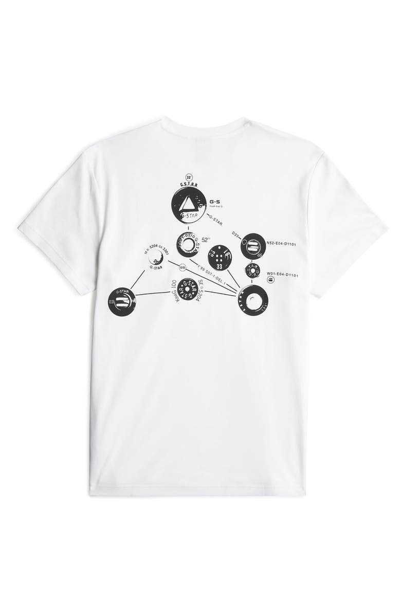 G-STAR Trims Back Organic Cotton Graphic T-Shirt, Alternate, color, White
