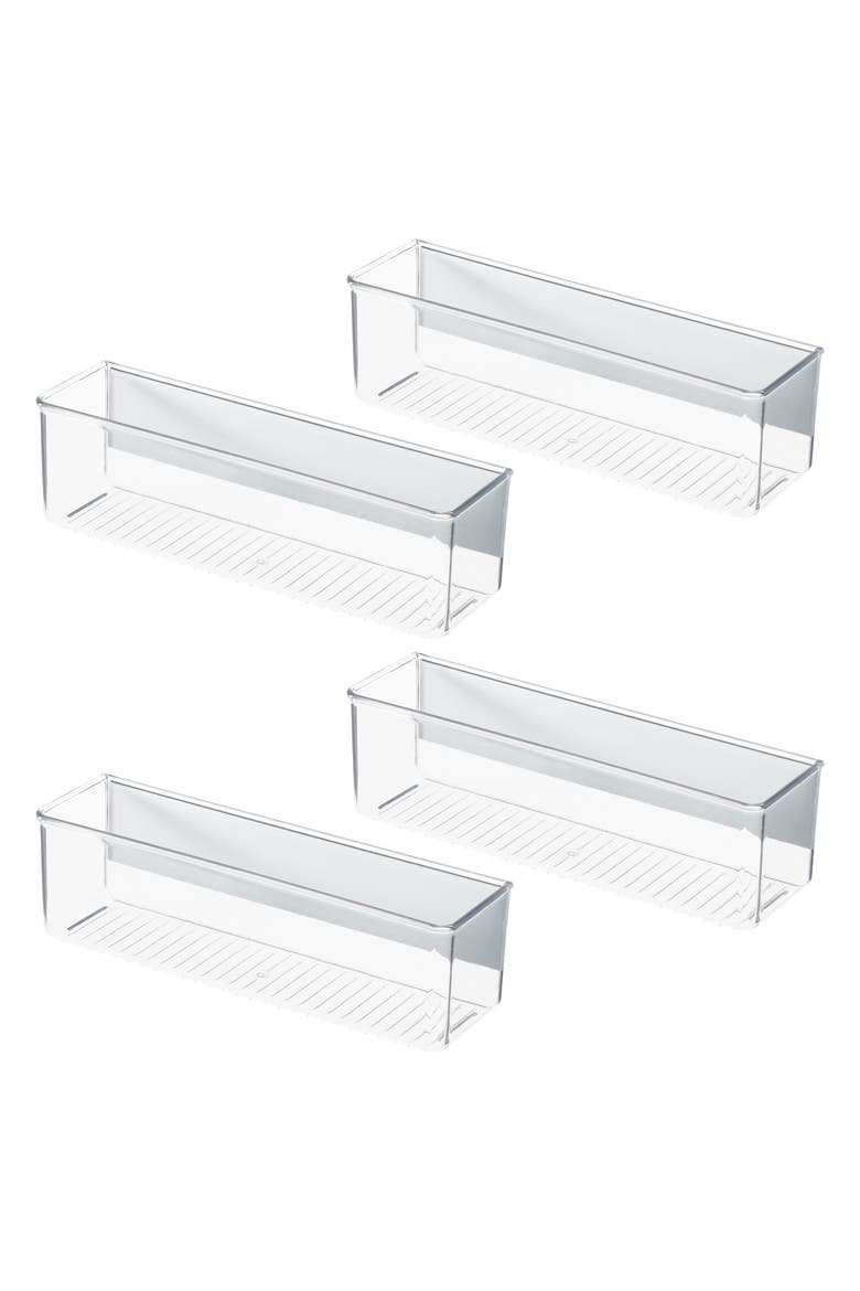 Magnetic Organizer Bins for Laundry Room - Set of 4 - Clear, Main, color, Clear