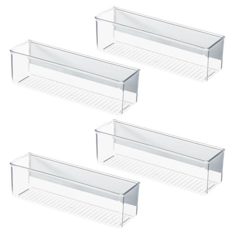 Magnetic Organizer Bins for Laundry Room - Set of 4 - Clear