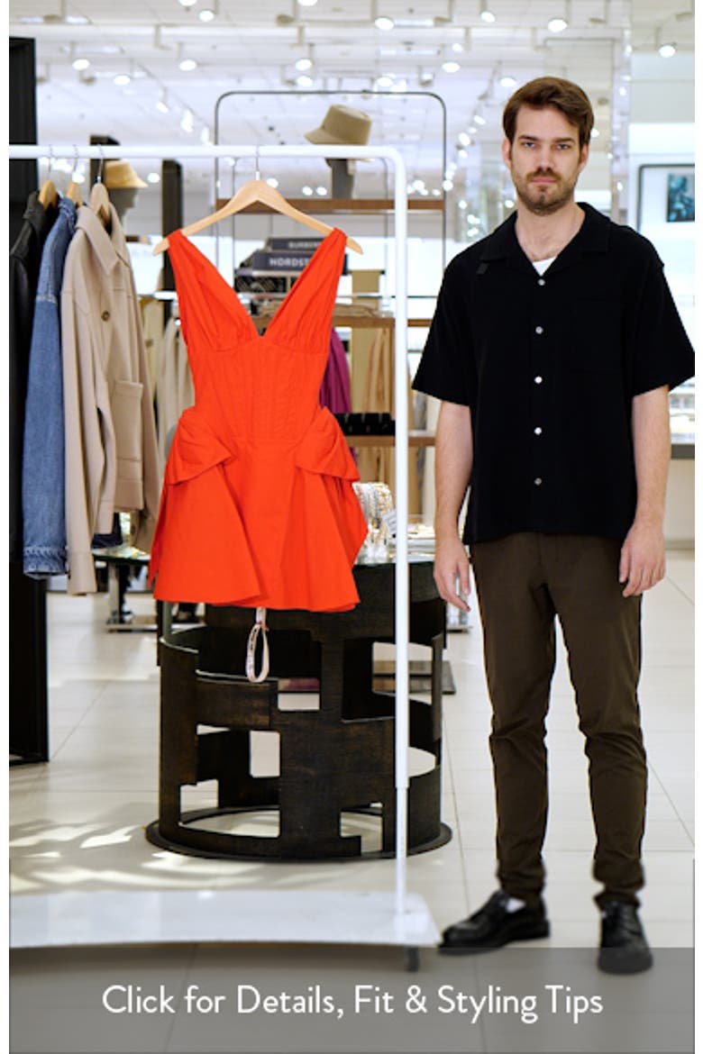 Amalia Bow Side Stretch Cotton Cocktail Minidress video