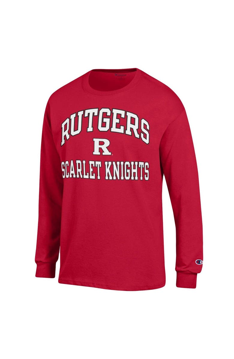 Champion Men's Champion Scarlet Rutgers Scarlet Knights High Motor Long Sleeve T-Shirt, Alternate, color, 