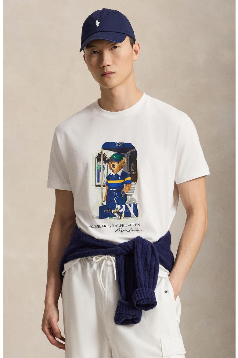 US Open Polo Bear Graphic T-Shirt, Alternate, color, WHITE