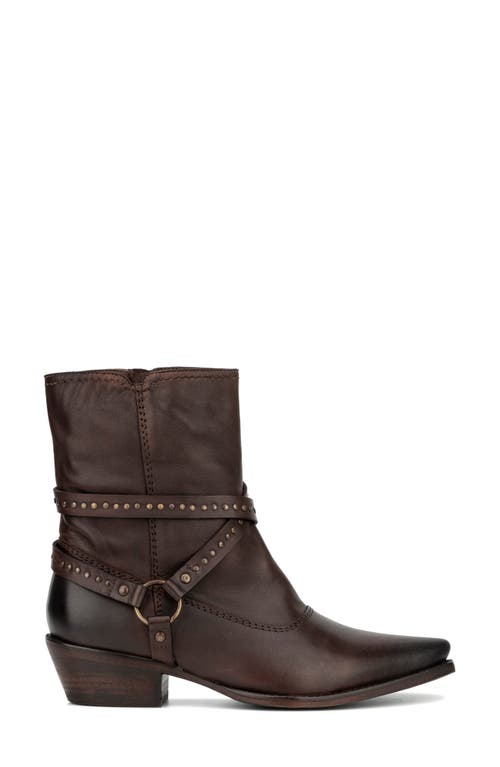 Vintage Foundry Alissa Harness Leather Boot In Brown