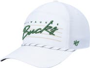 '47 Men's '47  White Milwaukee Bucks Downburst Hitch Snapback Hat