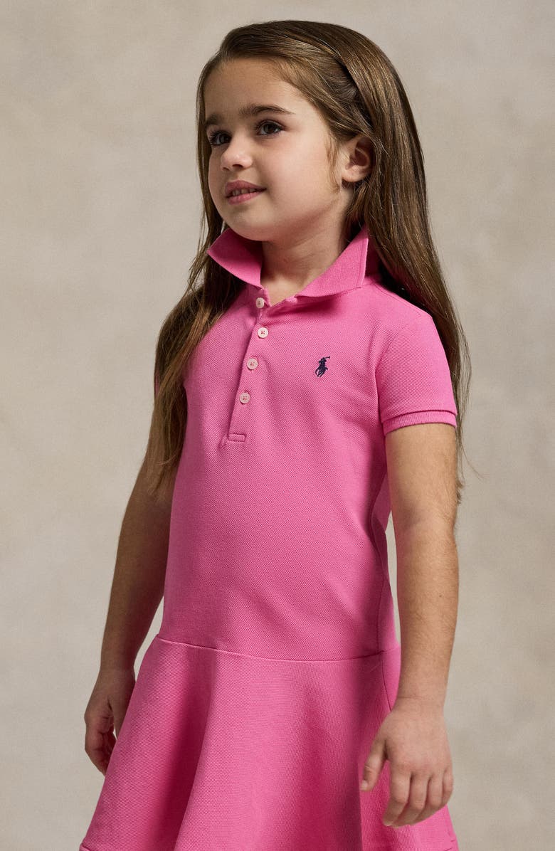 Polo Ralph Lauren Kids' Stretch Cotton Polo Dress, Alternate, color, Pink