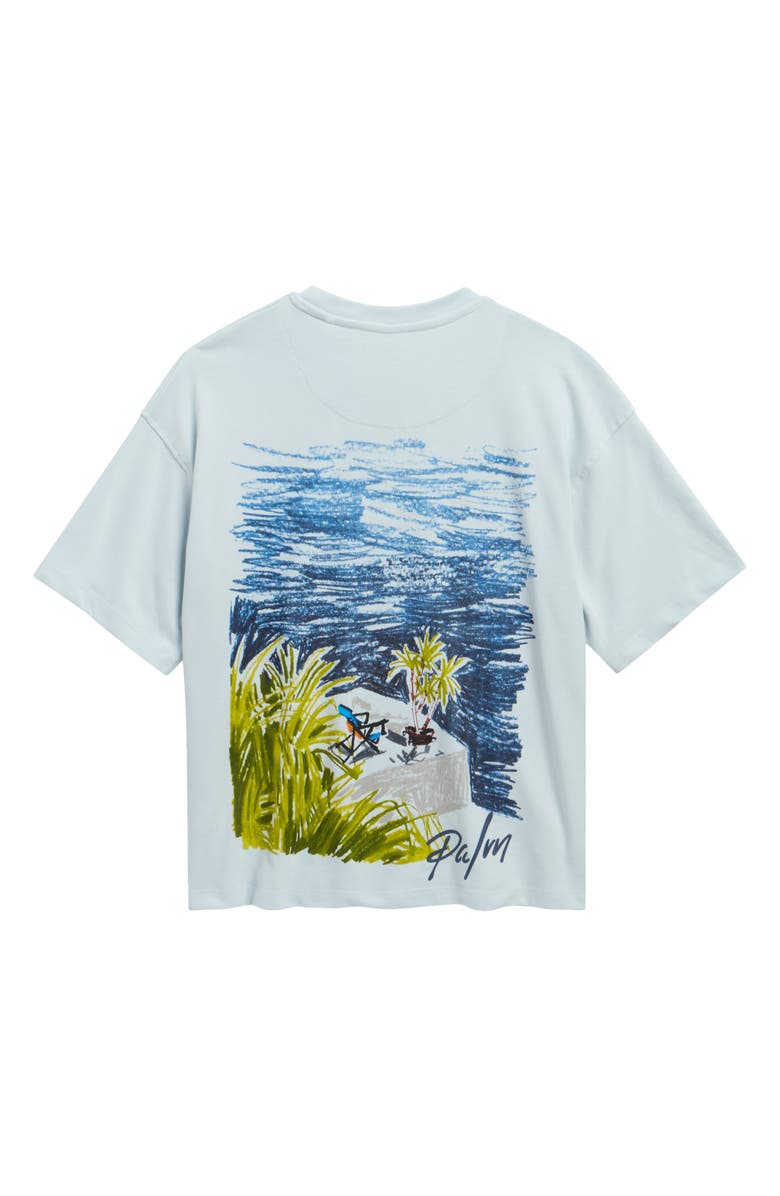 DENIM AND FLOWER Kids' Palm Graphic T-Shirt, Alternate, color, Blue