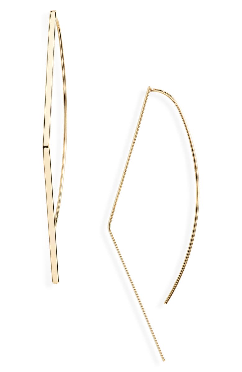 LANA Flat Geometric Hooked On Hoop Earrings, Main, color,