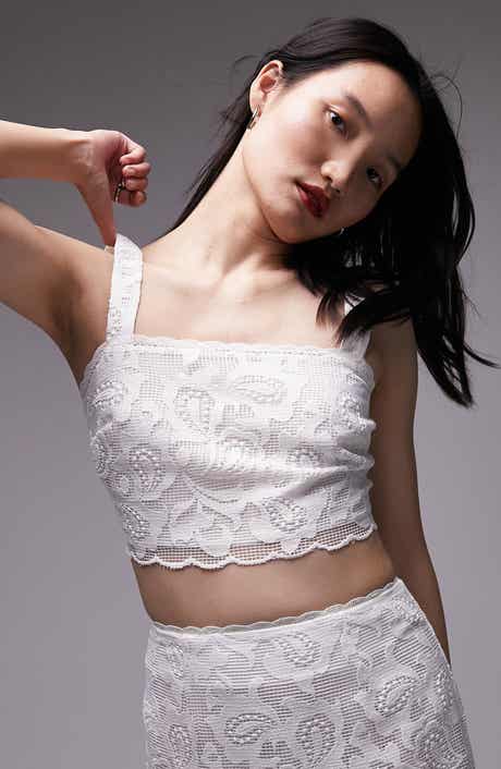 Topshop Lace Crop Top