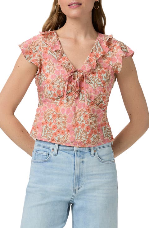 Farrow Floral Ruffle Top