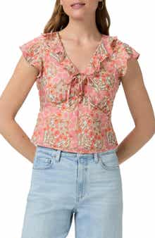 PAIGE Farrow Floral Ruffle Top