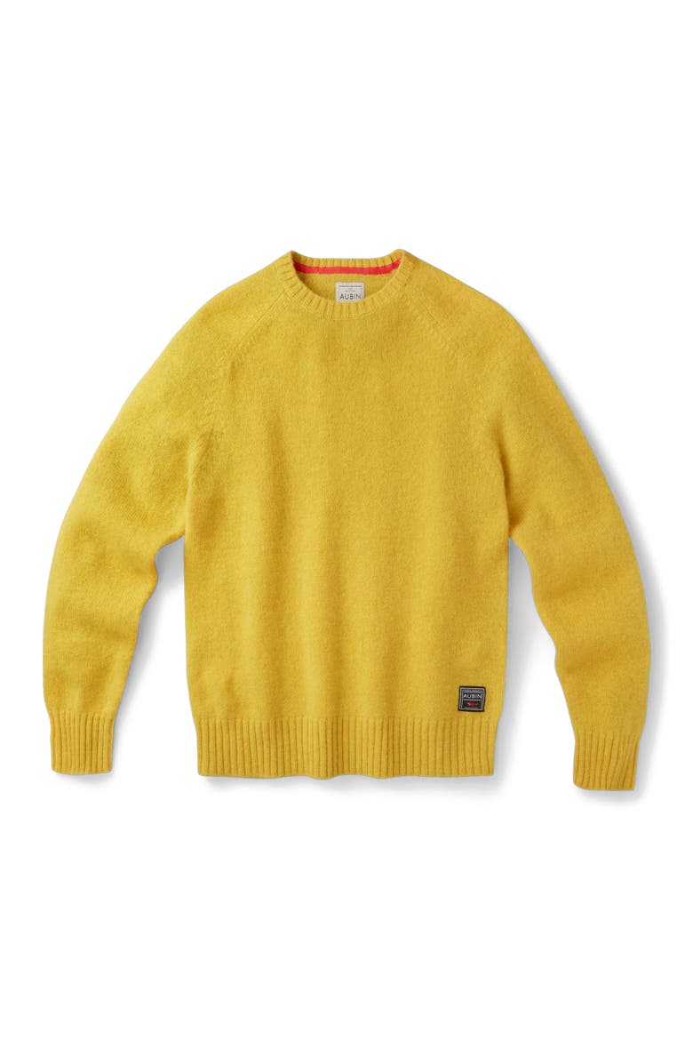 Prestwick Shetland Crew Neck Sweater, Alternate, color, Yellow