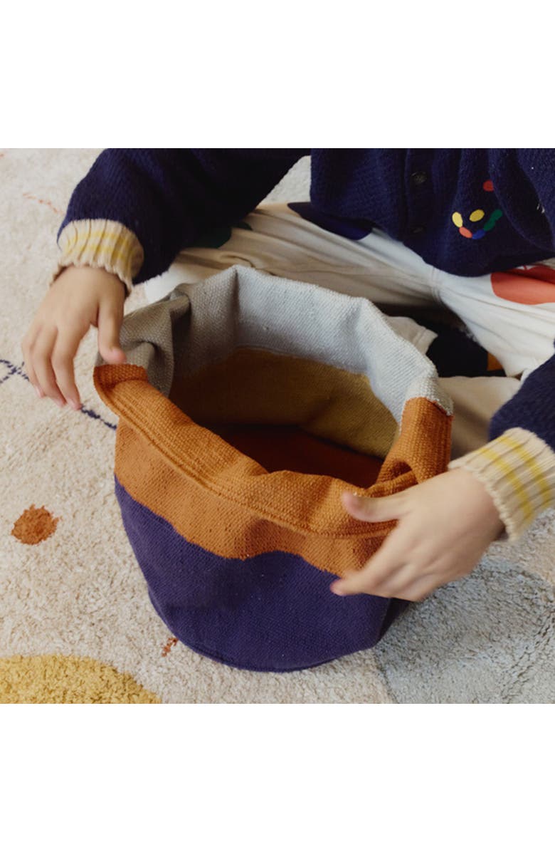 Lorena Canals Basket Color Grid, Alternate, color, Blue , Orange,  Honey, Beige