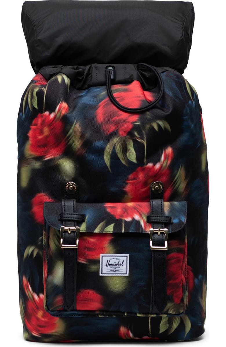 Herschel Supply Co. Blurry Rose Print Little America Backpack, Alternate, color,