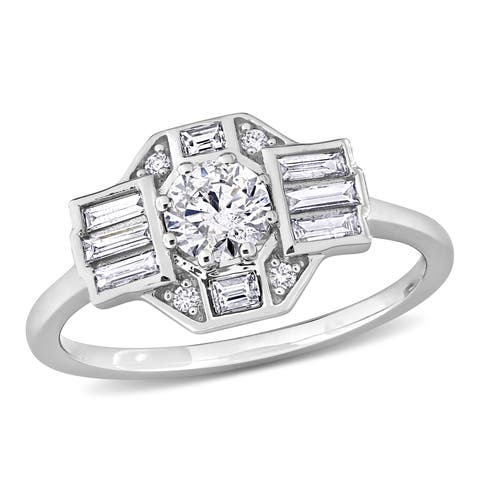 3/4 CTTW Diamond Cluster Ring 14k White Gold