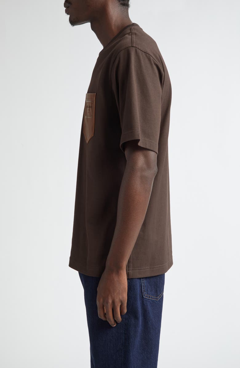 Dolce&Gabbana Leather Pocket Cotton T-Shirt, Alternate, color, 