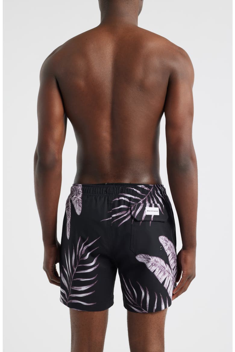 Jungle Swim Trunks, Alternate, color, BLACK