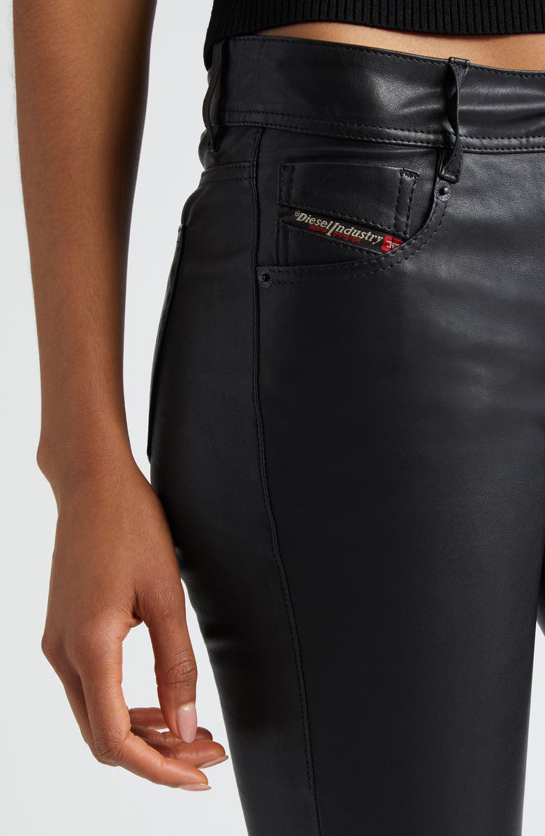 DIESEL<sup>®</sup> L-Stellar Stretch Leather Bootcut Trousers, Alternate, color, 
