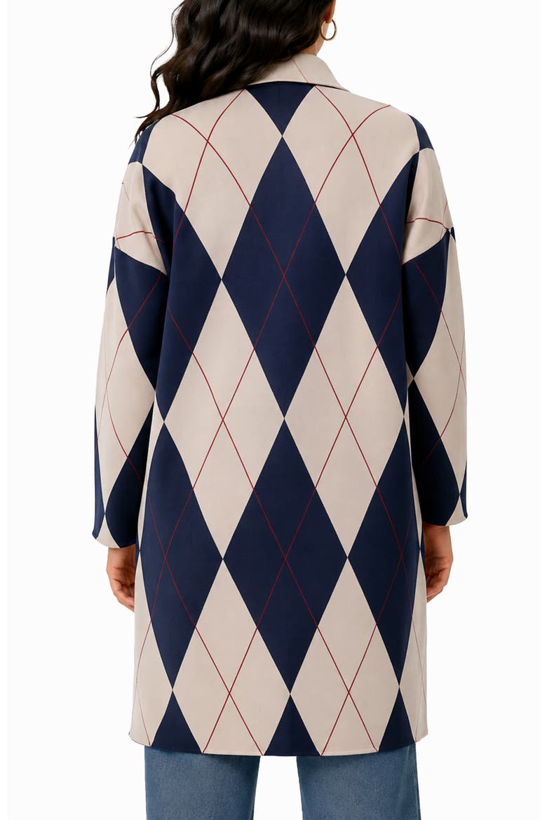 Andrea Argyle Open Cardigan, Alternate, color, SEAWORTHY ARGYLE