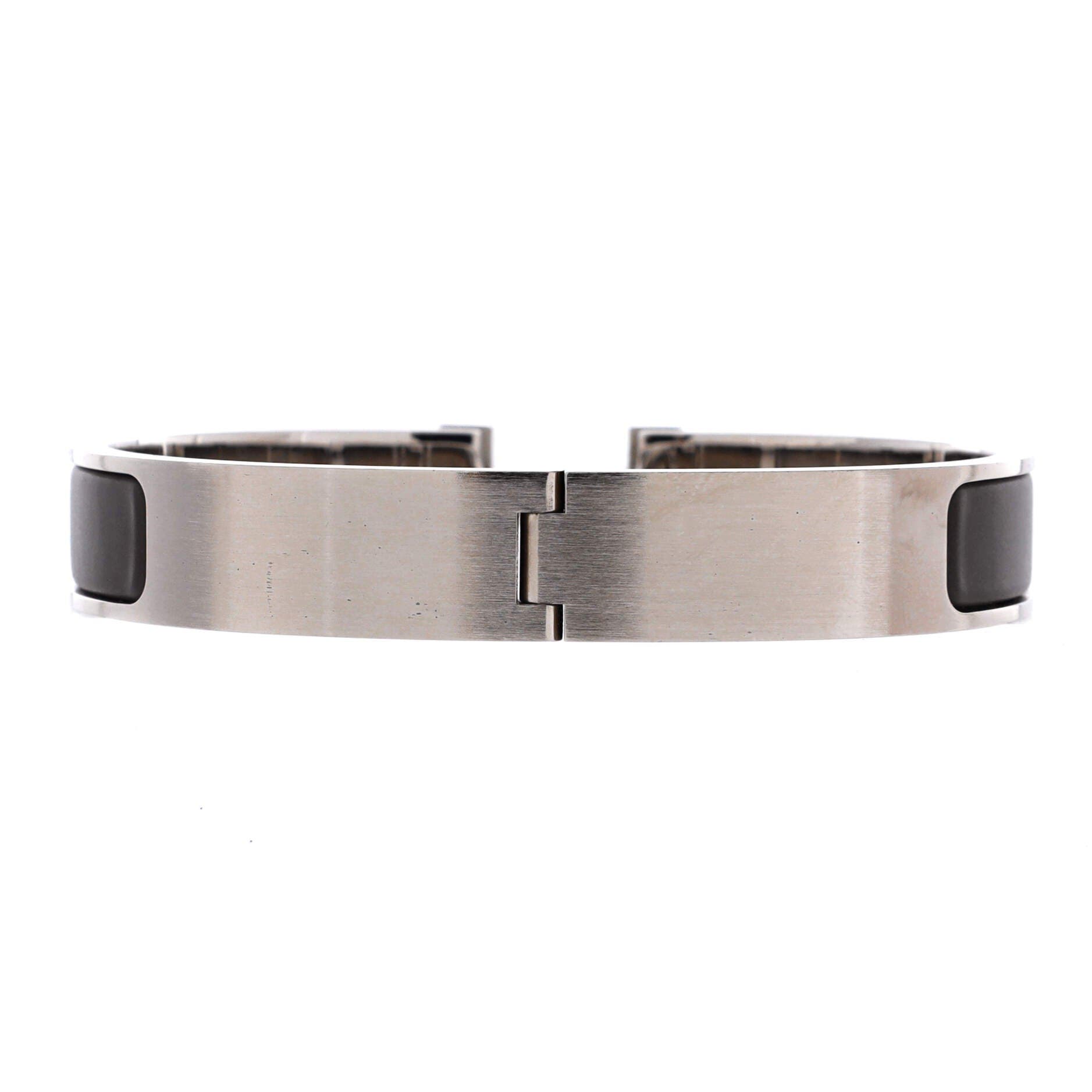 Clic HH Bracelet Enamel Narrow, Alternate, color, Grey