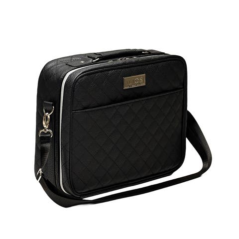 Deluxe Quilted Faux Leather Spacious Travel Makeup Case