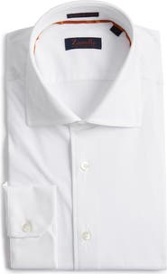 Zanella Piccadilly Solid Knit Nylon Blend Dress Shirt