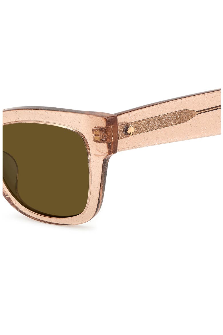 aimee 50mm cat eye sunglasses, Alternate, color, PINK BEIGE GLITTER/ BROWN