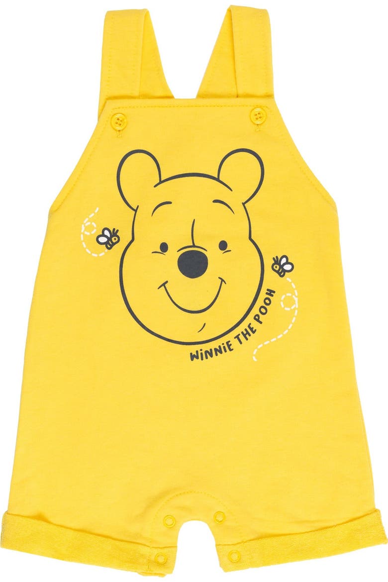 Winnie the Pooh Shortall and Tee Set with Bucket Hat, Alternate, color, Yellow Pooh