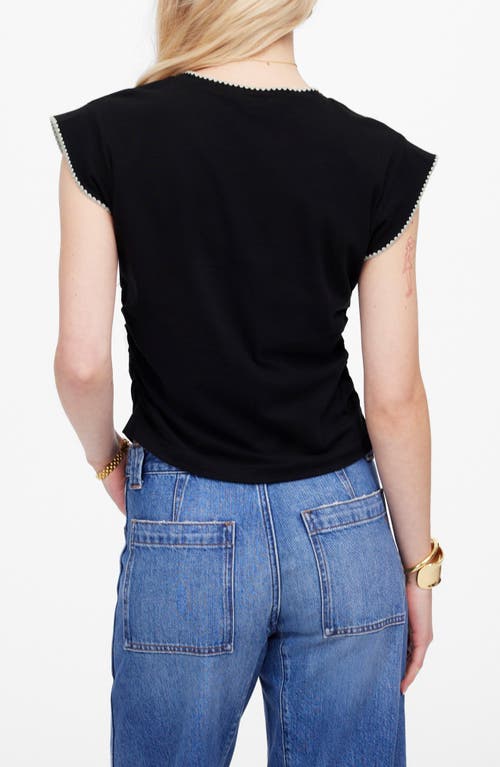 Madewell Sutro Stitched Muscle Tee In Jet Black