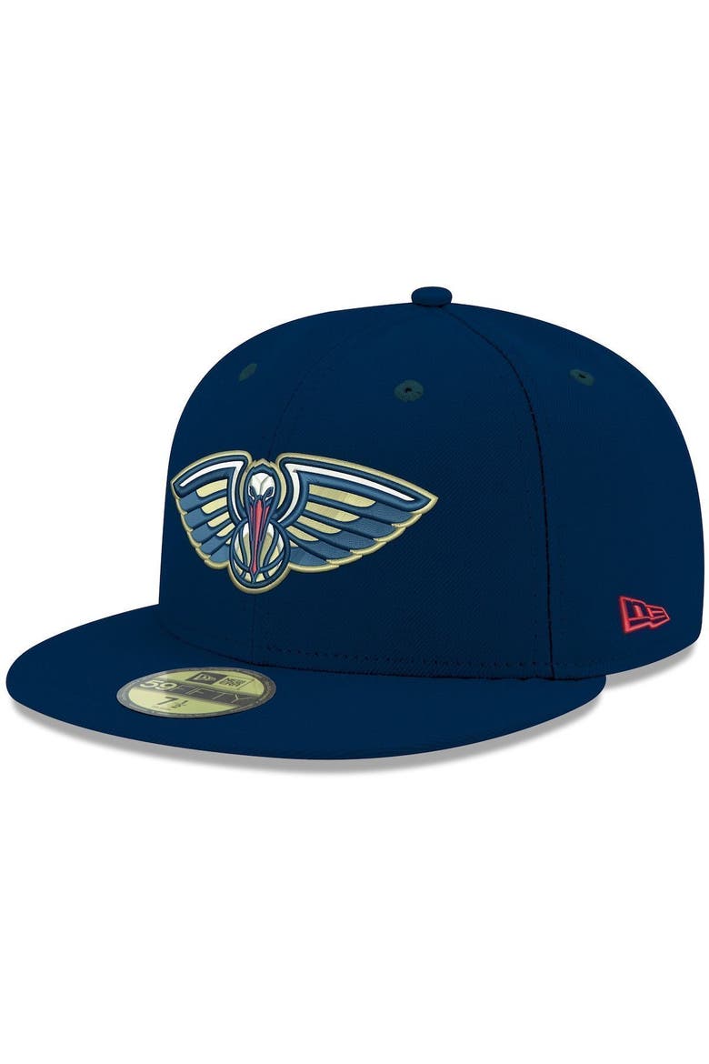 Men's New Era Navy New Orleans Pelicans Official Team Color 59FIFTY Fitted Hat, Main, color, NAVY
