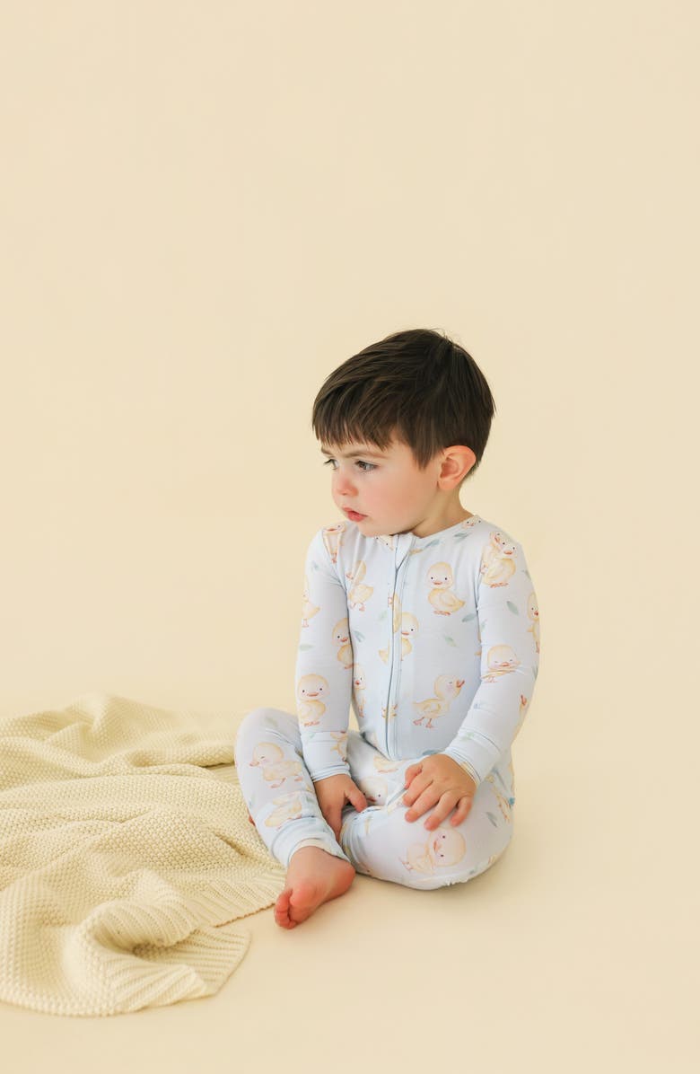 Posh Peanut Edwin Convertible Zip Footie, Alternate, color, Blue