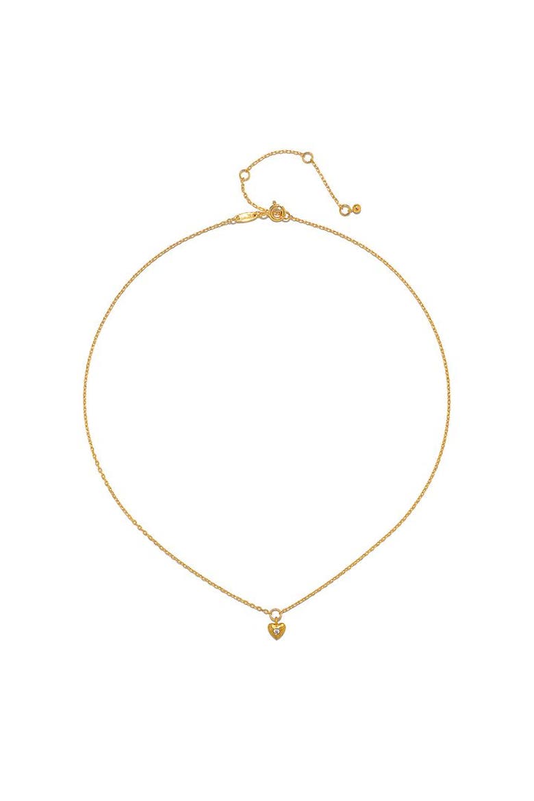 Boundless Love Mini Heart Pendant Necklace, Alternate, color, Gold