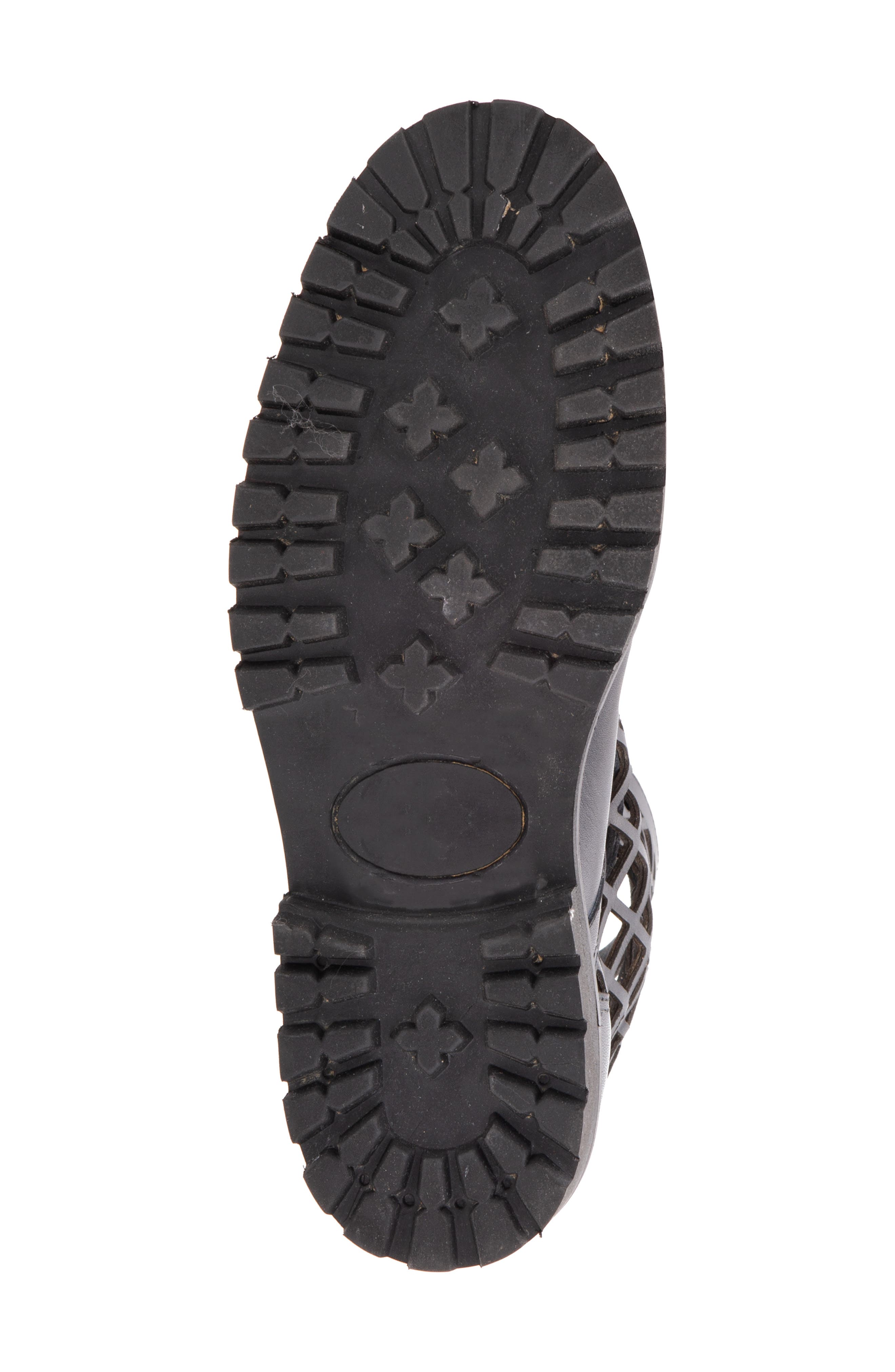 VINTAGE FOUNDRY Windsor Leather Fishnet Cutout Boot, Alternate, color, Black