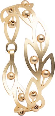 SAACHI Imitation Pearl Botanical Hook Bracelet