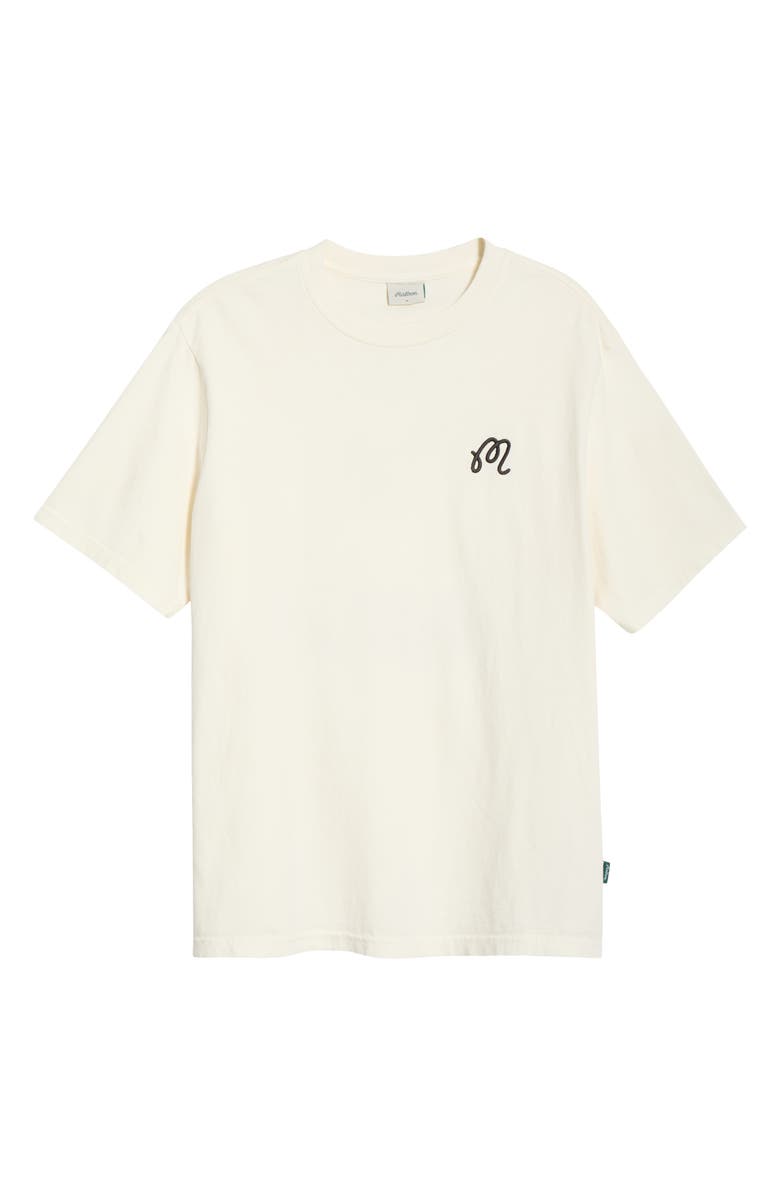 Malbon Golf Bermuda Brumal Buckets Embroidered Graphic T-Shirt, Main, color, Heather Ivory
