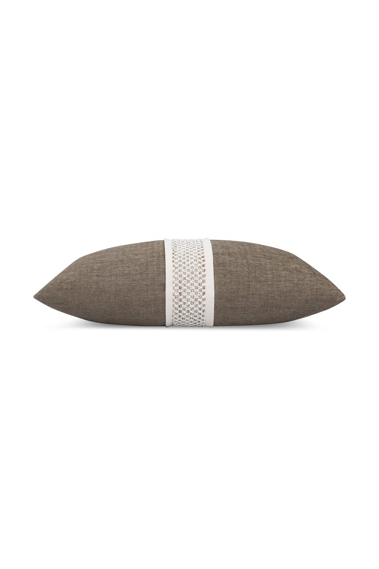 Inlay Hand-Crafted Paneled Indoor & Outdoor Woven Accent Pillow & Insert, Alternate, color, Quarry