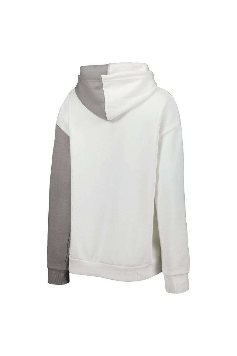 Women's Gameday Couture Gray/White Auburn Tigers Split Pullover Hoodie, Alternate, color, White