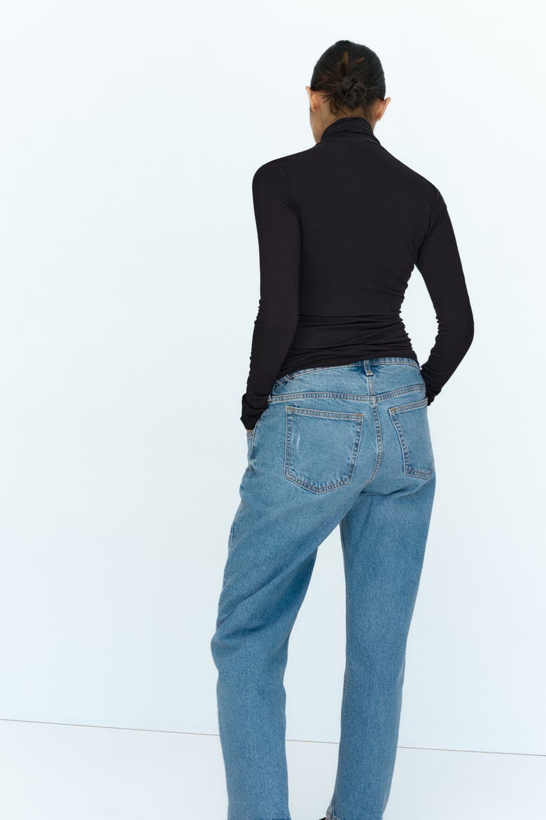 Mama Slim Mom Ankle Jeans, Alternate, color, Denim blue