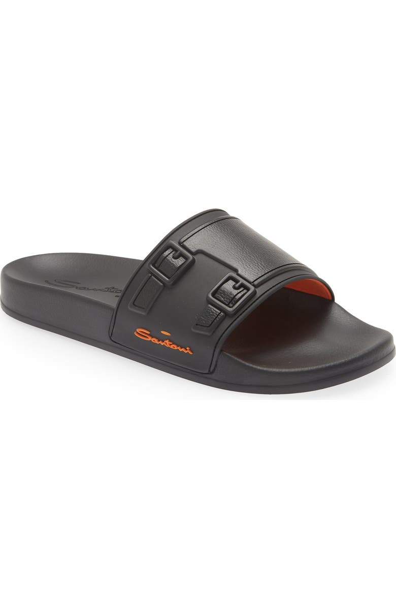 Santoni Edison Slide Sandal, Main, color,