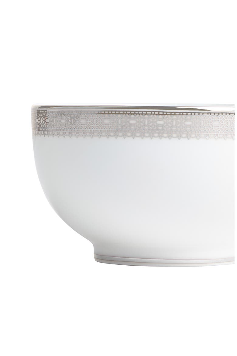 Lace Bone China Rice Bowl, Alternate, color, PLATINUM