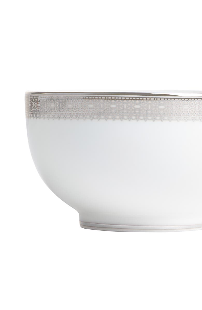 Vera Wang Lace Bone China Rice Bowl, Alternate, color, Platinum