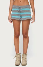 EDIKTED Amaris Stripe Knit Shorts