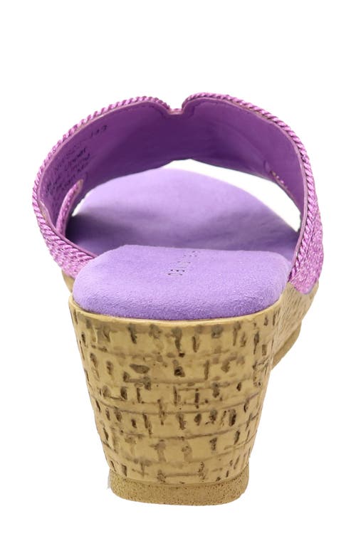 David Tate Vibe Wedge Slide Sandal In Purple