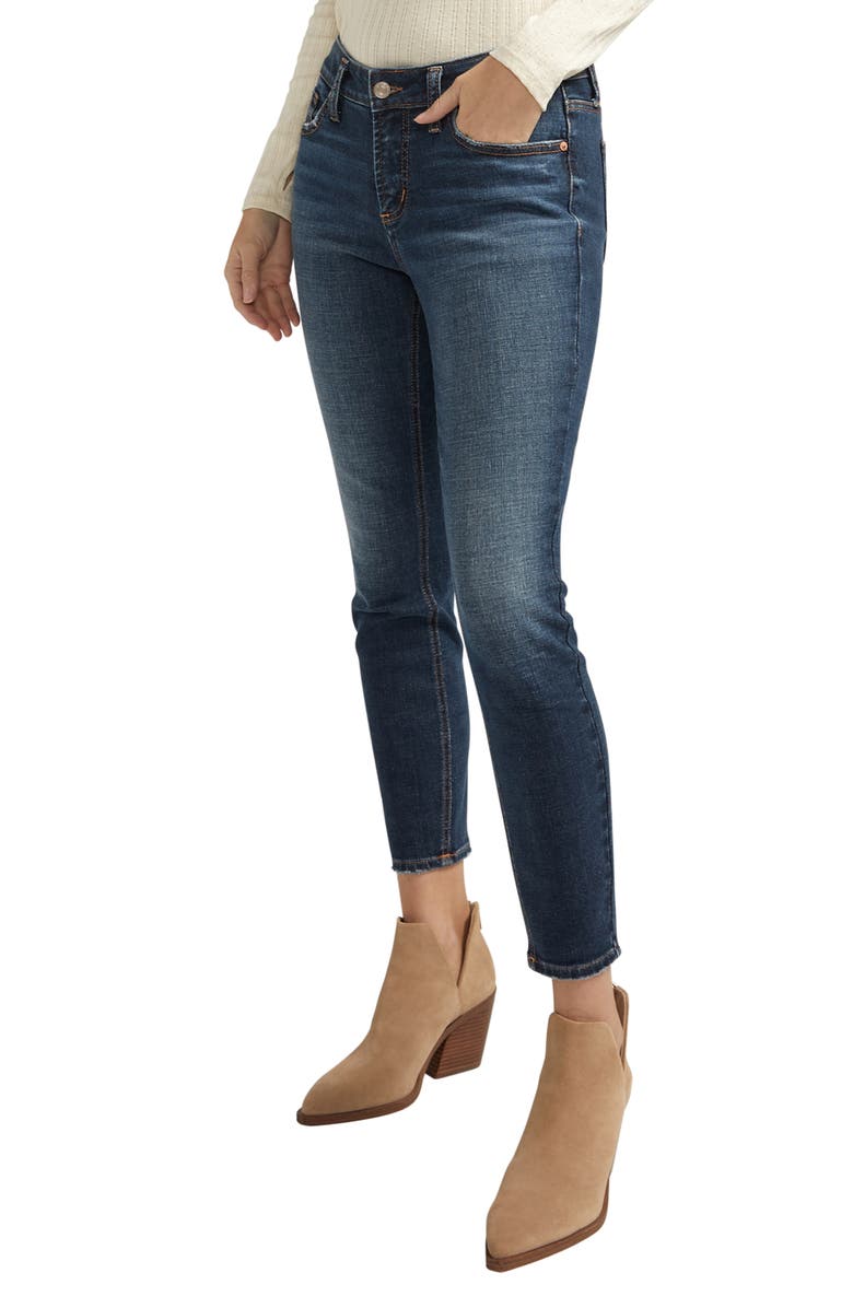 Silver Jeans Co. Elyse Skinny Jeans, Alternate, color, 