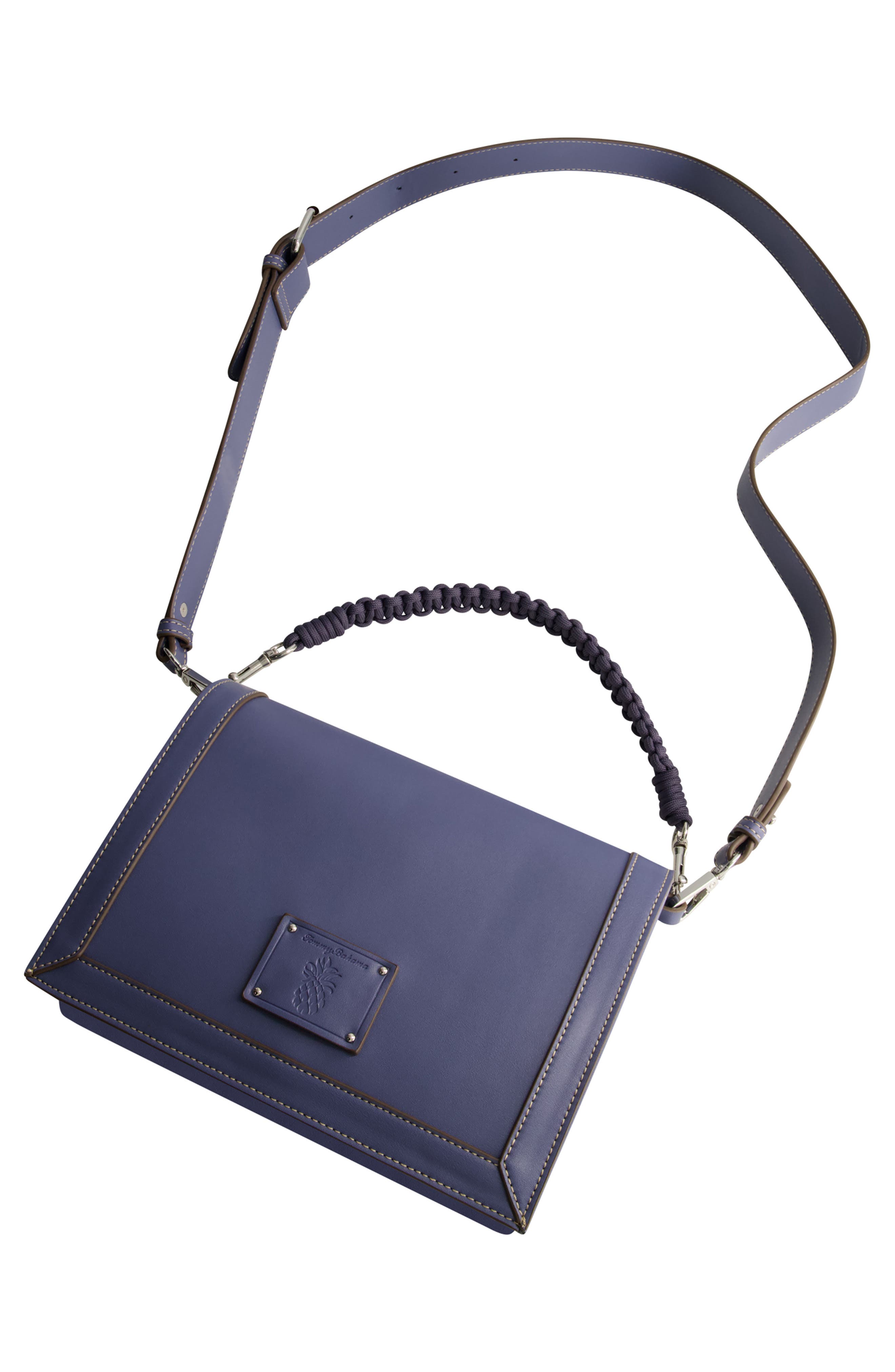 Tommy Bahama Debossed Logo Crossbody Bag, Alternate, color, Navy